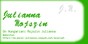 julianna mojszin business card